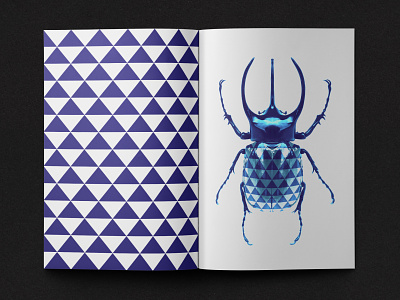 Beetle beatle digitalart geometry graphicdesign illustration magazine magazine illustration triangles