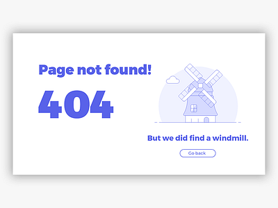 Daily UI #008 008 404 daily ui windmill