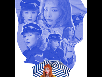 seulgidoom collage digital collage graphic design kpop poster design red velvet seulgi