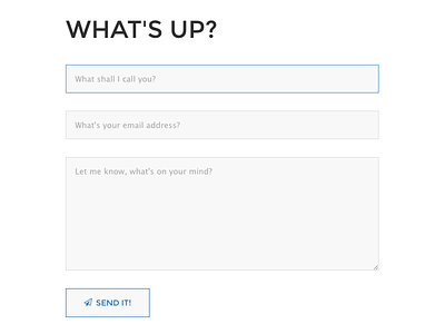 What's up? contact form css3 html5 joomla minimal template ux