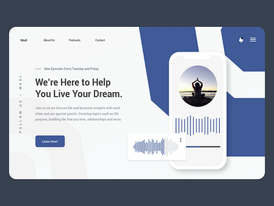 Podcast Landing Page branding graphic design illustration landing page podcast responsive seo web web design website design website designer