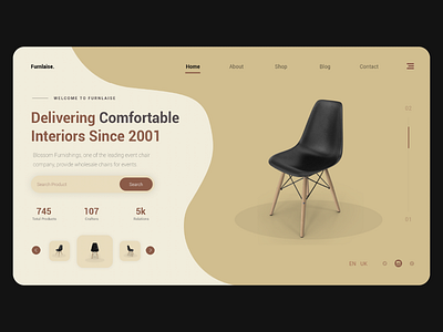 Wholesale Chairs Landing Page Design