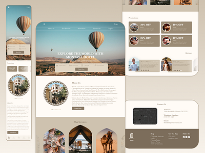 Hotel website & application design I Landing page