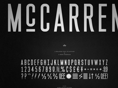 Mccarren Typeface Sketch