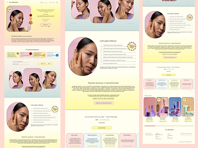 Website design for cosmetics company adobe branding design figma illustration logo ui ux web website