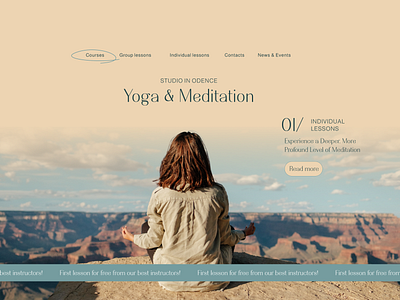 Yoga & Meditation website hero section prototype !