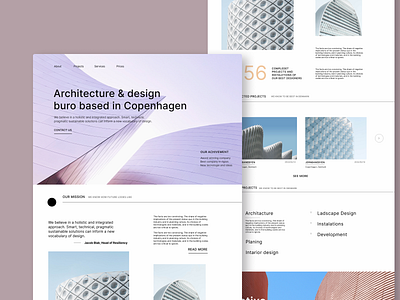 Architecture Buro landing page design