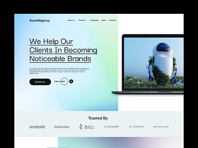 Digital agency landing page