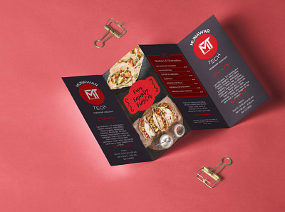 Food Manu Card Design brochure food manu graphic design manu design manudesign