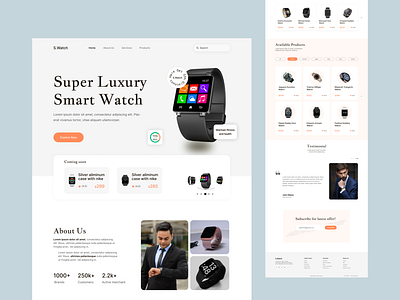 S.Watch Landing Page Design