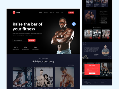 Fitness Web: Landing Page designs, themes, templates and
