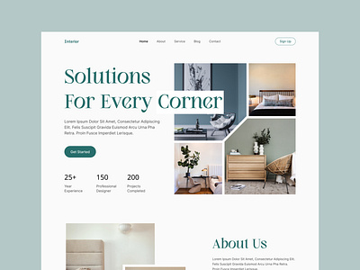 Interior Website Landing Page