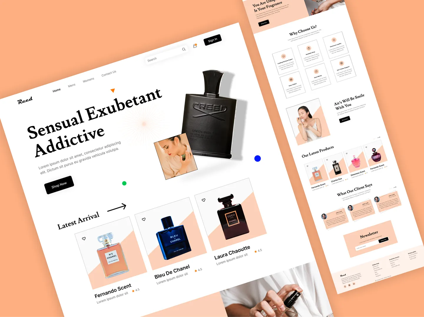 Elegant Perfume Website Design: Captivating User Experience