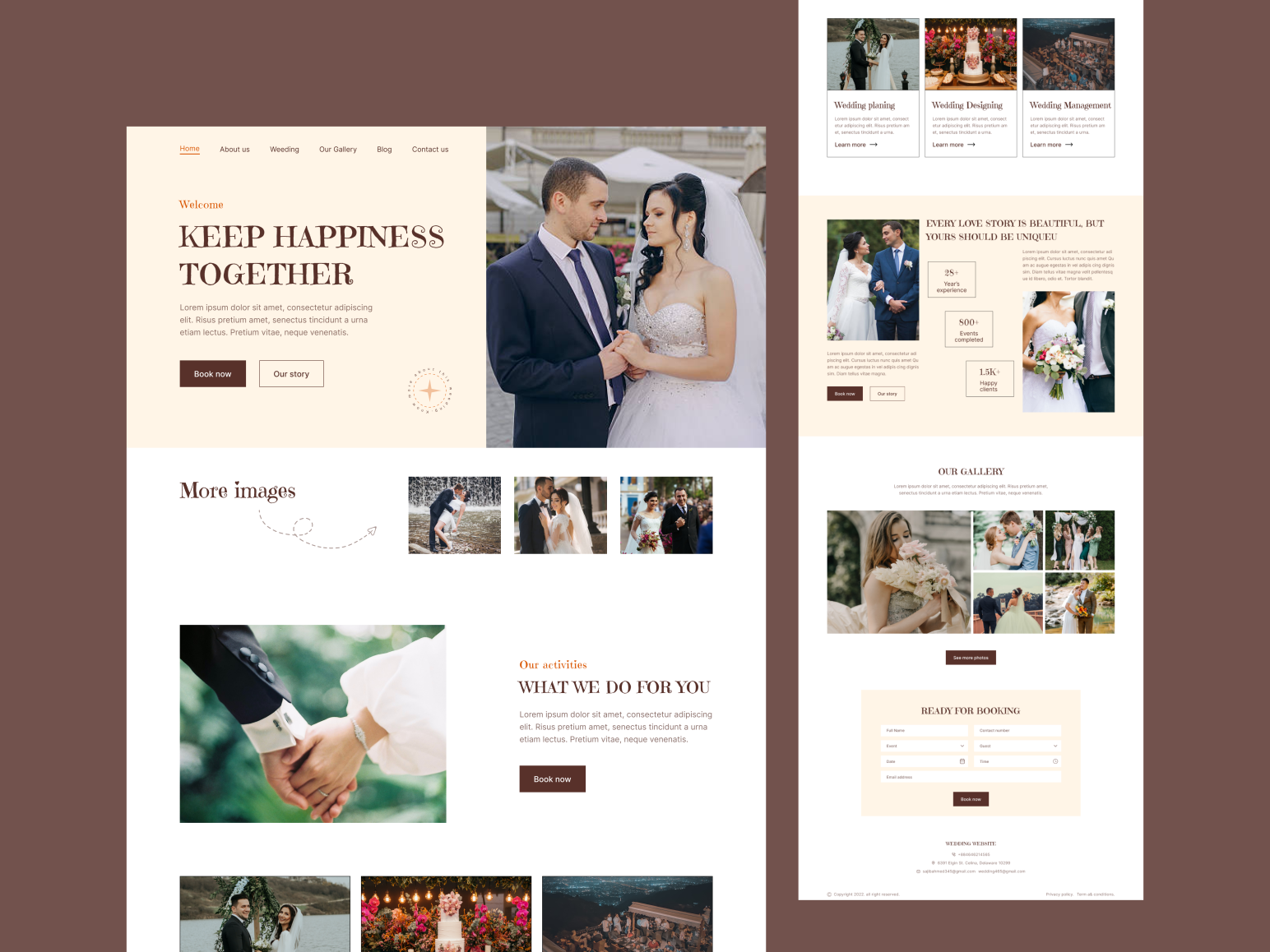 Wedding Website Design by Md Sajib Miah on Dribbble