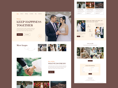 Wedding Website Design ui kit web design