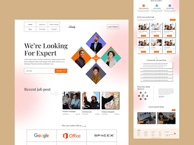 Job Finder Landing Page jobefy website design