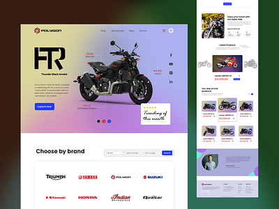 Motorbike Website Landing Page motorbike landing page. motorcycle landing page