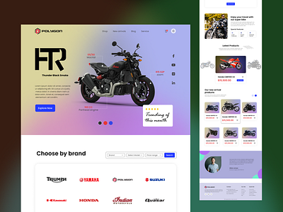 Motorbike Website Landing Page