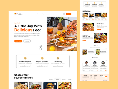 Food Delivery Website Landing Page by Md Sajib Miah on Dribbble