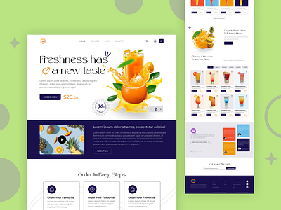 Juice Website Landing Page