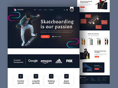 Skateboard Website Landing Page