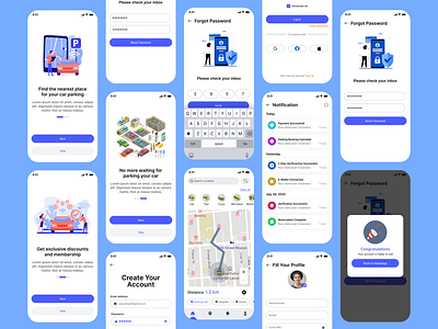 Car Parking Mobile App app design