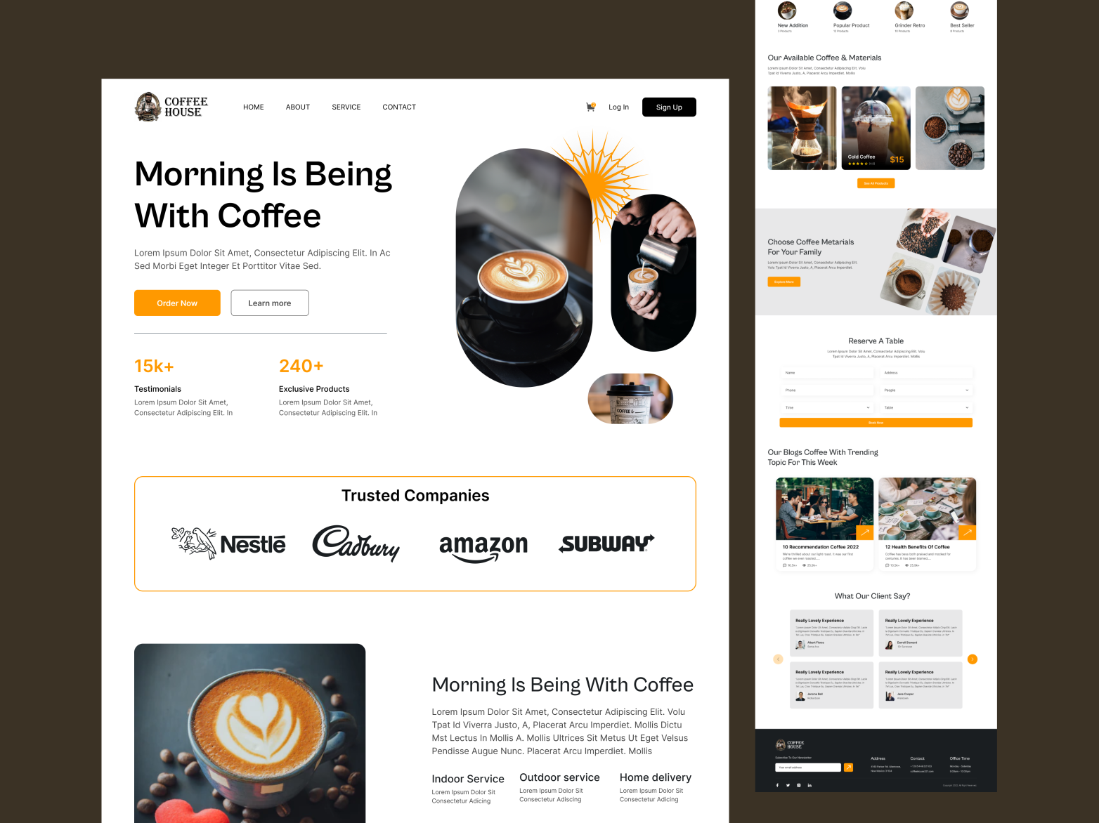 Coffee Website Landing Page by Md Sajib Miah on Dribbble