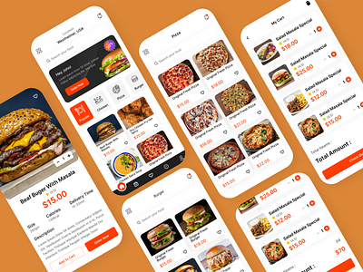 Food Delivery App Concept branding ui mobile app design