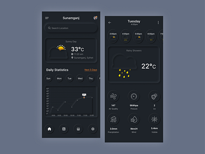 Weather Mobile App Design apps visual design.