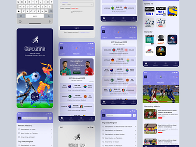 Sports Mobile App Design sports