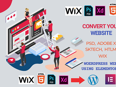 I will convert html,abode xd,psd,figma,wix to wordpress website