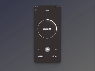 Timer UI Design app design graphic design illustration ui ux