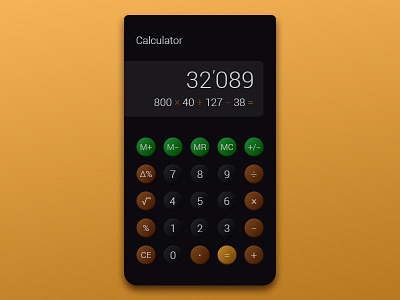 Calculator 004 black braun calculator dailyui dark dieter rams et66 ui ui elements