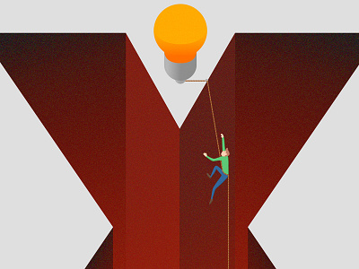 TEDxBacau bacau bulb climbing explorer idea illustration ted tedx