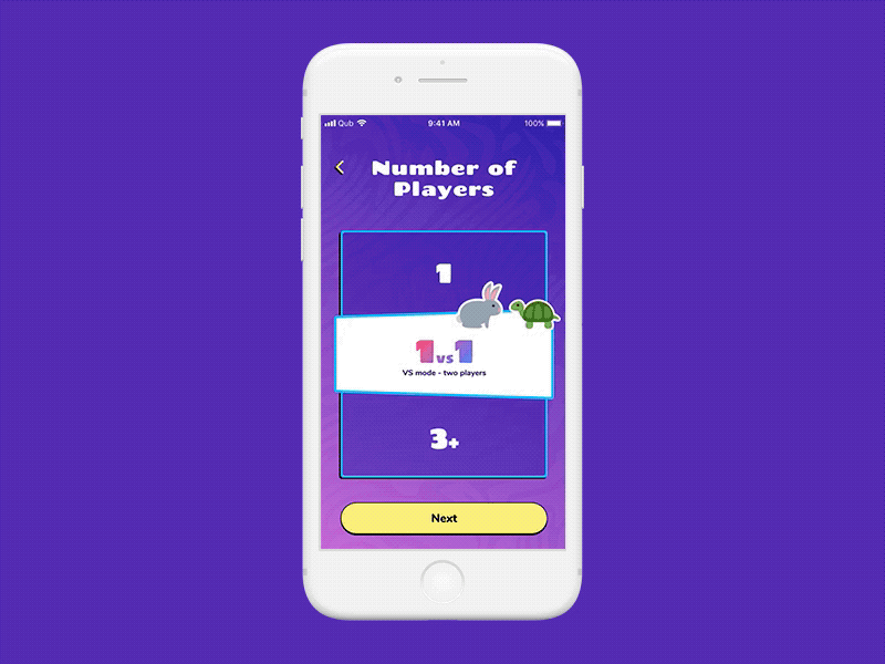 Concept of Gamification App for Teenagers 🦄 animation app design icons mobile picker selector ui ux violet