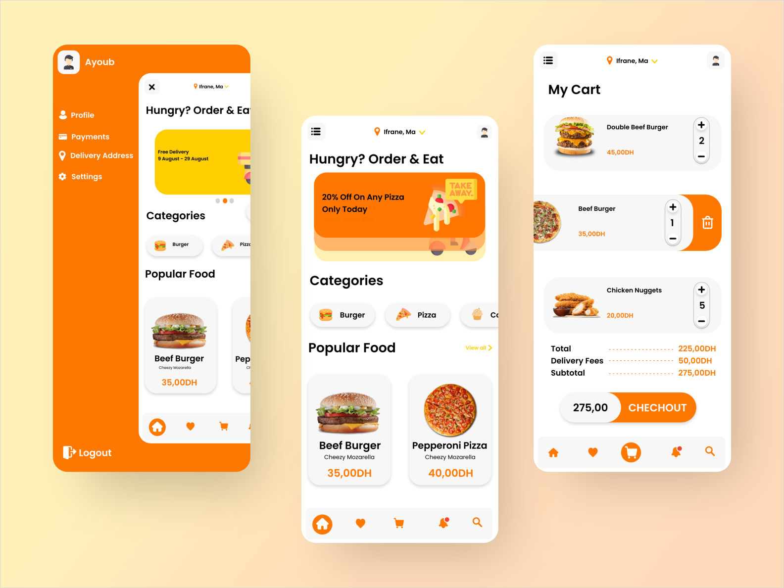 Food Delivery App 🍔 by Afoullous Ayoub on Dribbble