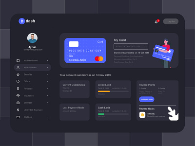 B-dash Finance Dashboard Concept