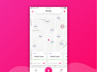 Nearby stations app ui ux