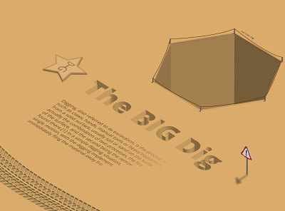 The Big Dig 3d art design graphic design illustration landscape polygon