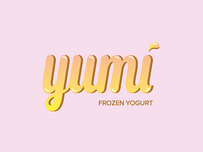 Yumi Frozen Yogurt brand branding identity logo logo design