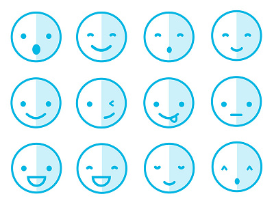 Smiley Avatars avatar emotions faces illustration smiley