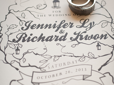 Our Wedding Invitation black fpo invitation lettering letters print printed type typography wedding