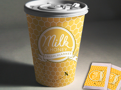 Milk & Honey Fresh Market - Branding branding cafe dribbble food identity kwon labels logo packaging restaurant type typography
