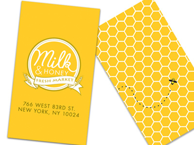 Milk & Honey Fresh Market - Branding branding cafe card food identity print restaurant