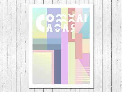 Communal Canvas geometric minimal poster print simple