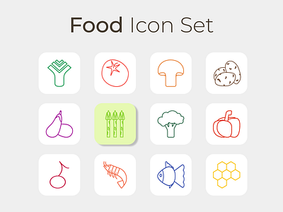 Food icon set