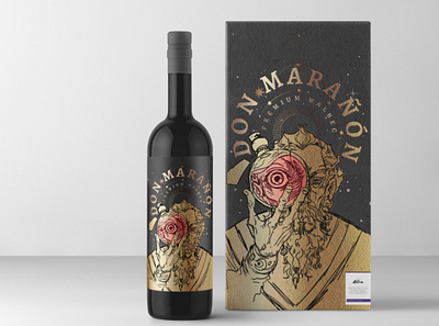 Wine label design logo