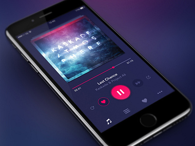 Streaming Music App album app artist audio ios iphone music playback playlist stream ui