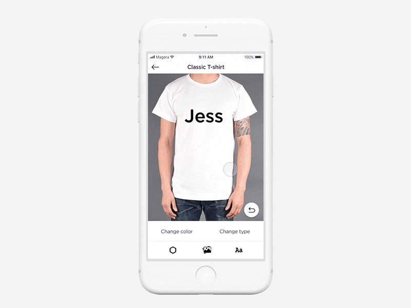 T-Shirt Editor animation app editor font ios iphone simple t shirt tee text