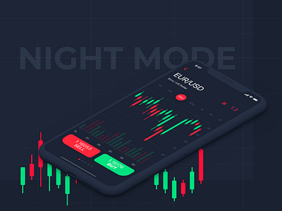 Trading UI app currency dark finance ios iphone money night shift trading ui